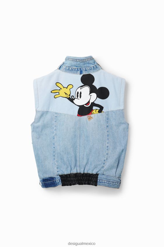 Desigual mujer Chaleco vaquero con icono de Mickey Mouse - Negro VZ26R0976 ropa