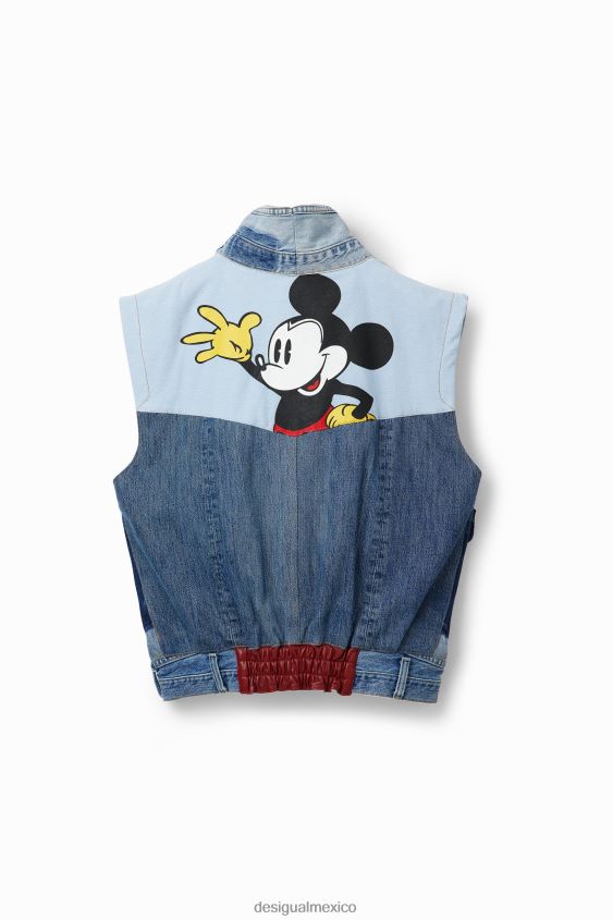 Desigual mujer Chaleco vaquero con icono de Mickey Mouse - Rojo VZ26R0977 ropa