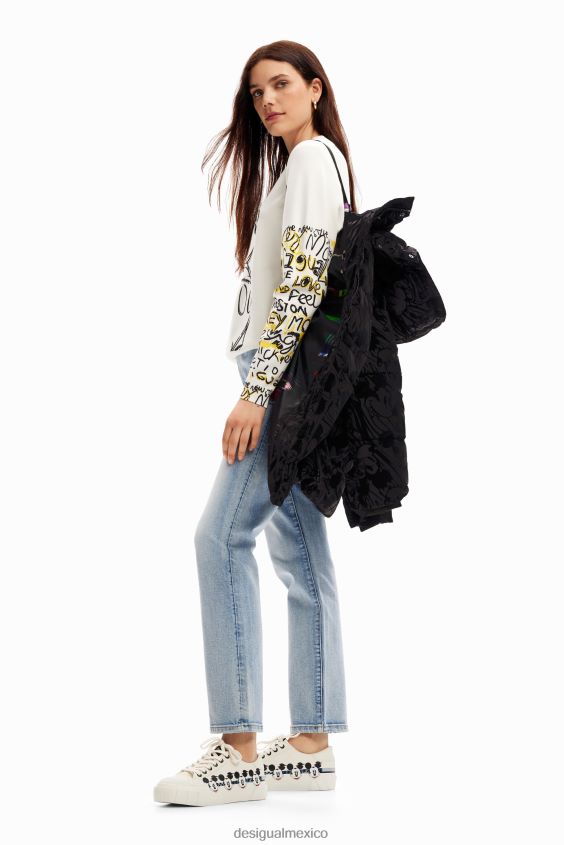 Desigual mujer abrigo acolchado mickey mouse VZ26R0190 ropa