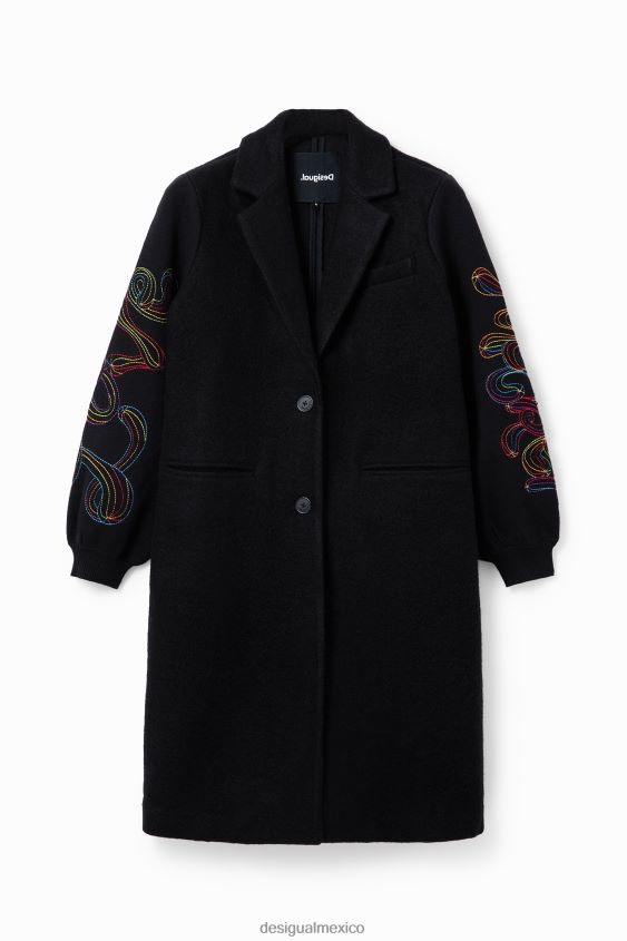 Desigual mujer abrigo largo bordado VZ26R0290 ropa