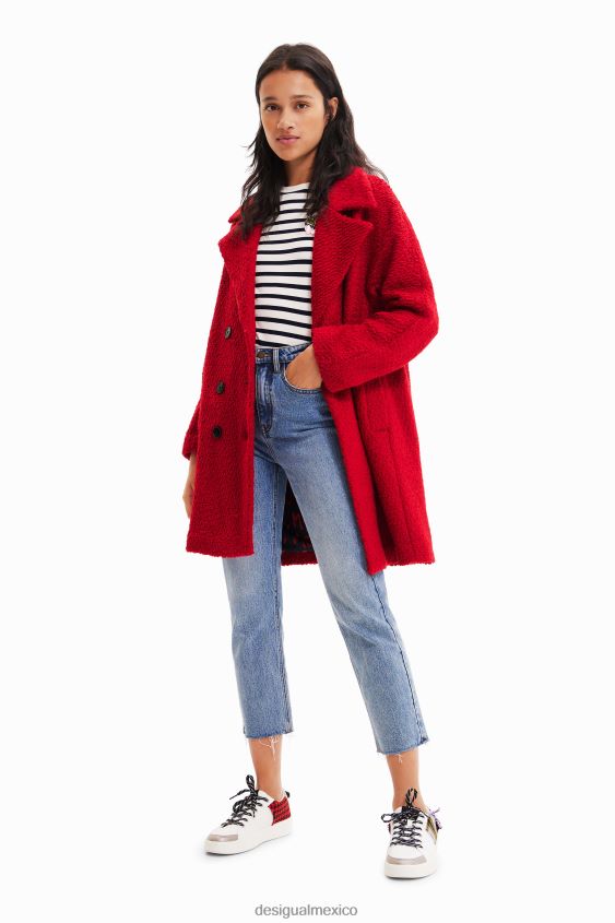 Desigual mujer abrigo recto de lana VZ26R0317 ropa