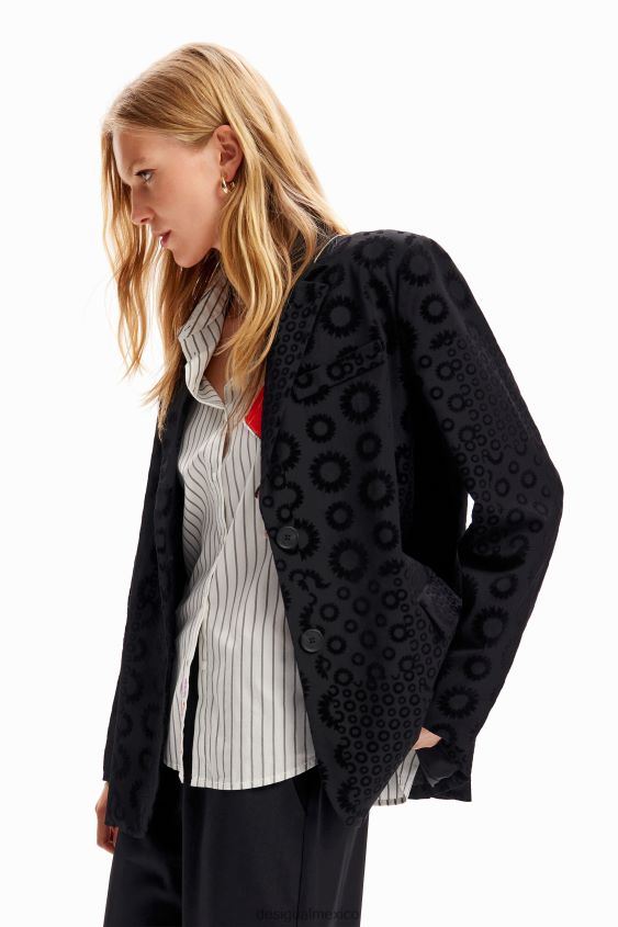 Desigual mujer blazer aterciopelado geométrico VZ26R0189 ropa