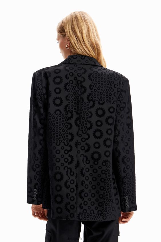 Desigual mujer blazer aterciopelado geométrico VZ26R0189 ropa