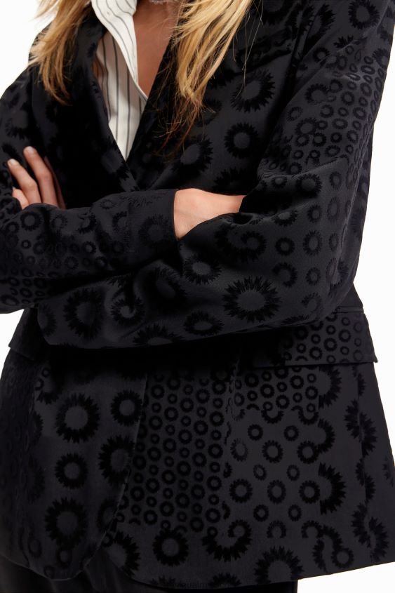 Desigual mujer blazer aterciopelado geométrico VZ26R0189 ropa