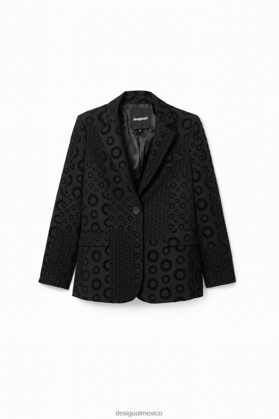 Desigual mujer blazer aterciopelado geométrico VZ26R0189 ropa