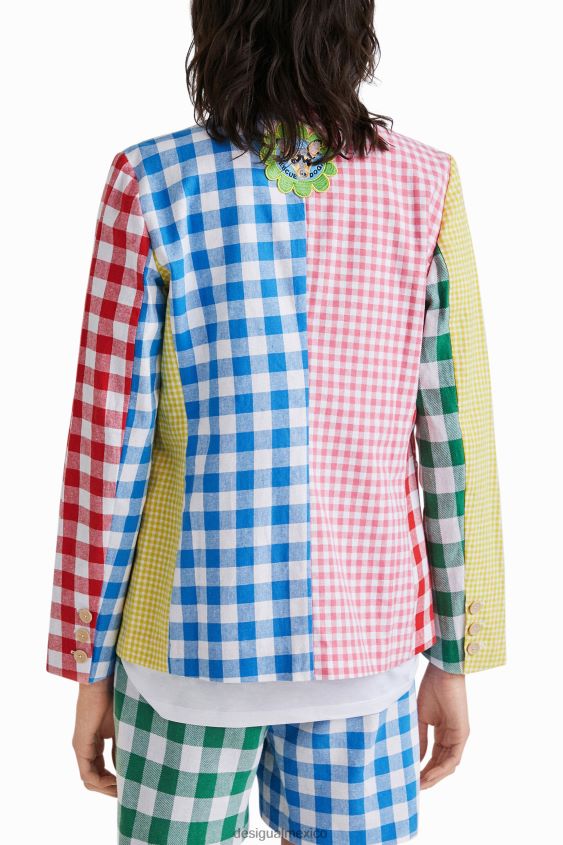 Desigual mujer blazer con patchwork a cuadros de johnson hartig VZ26R01060 ropa