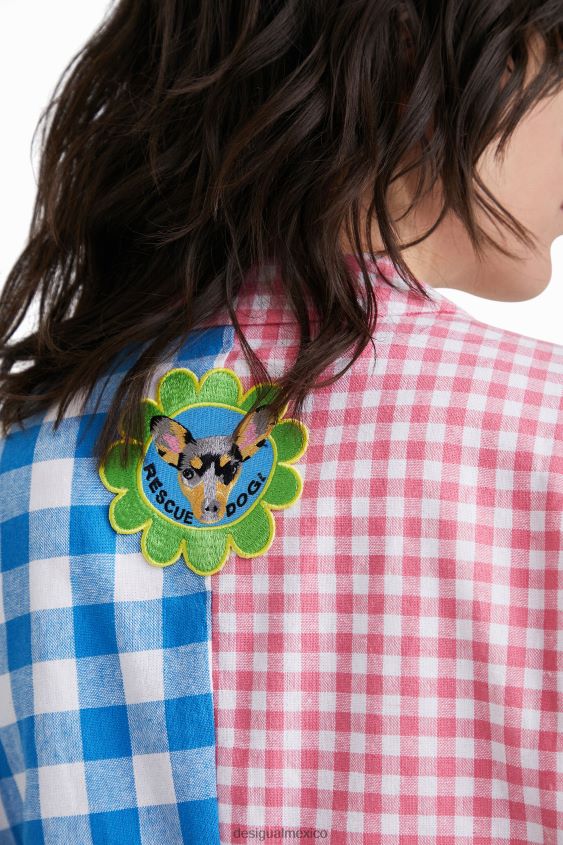 Desigual mujer blazer con patchwork a cuadros de johnson hartig VZ26R01060 ropa