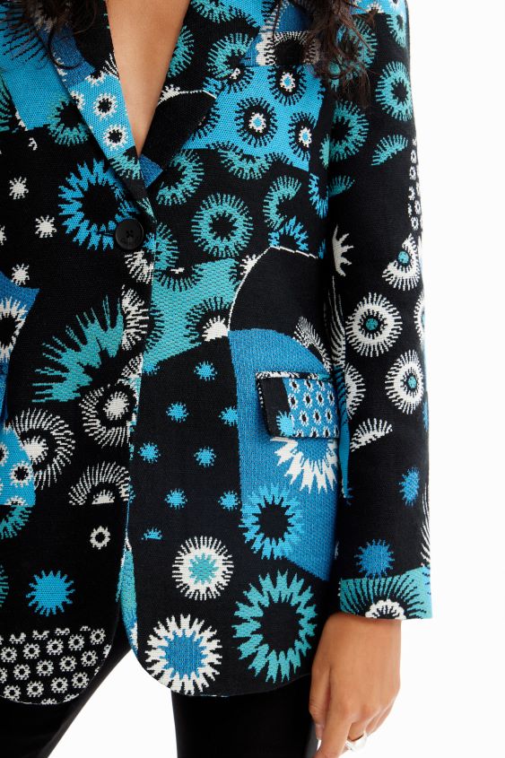 Desigual mujer blazer con patchwork de jacquard VZ26R0150 ropa
