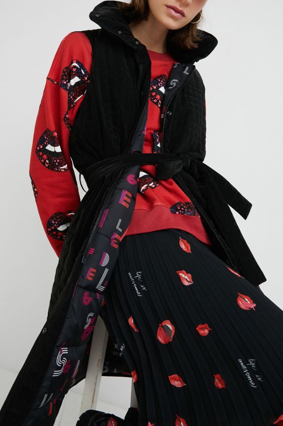 Desigual mujer chaleco largo acolchado VZ26R01066 ropa