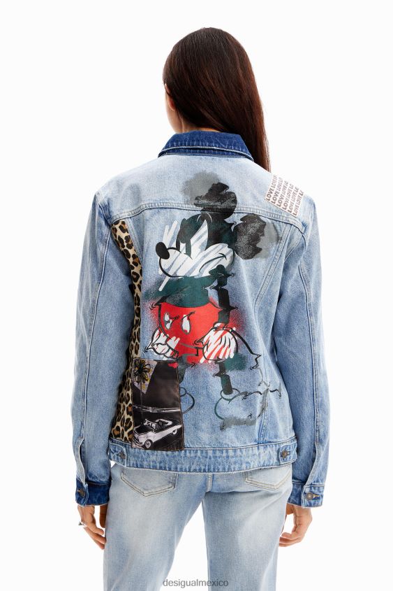 Desigual mujer chamarra estilo camionero de mezclilla de mickey mouse VZ26R0159 ropa
