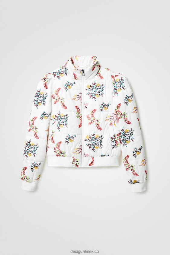 Desigual mujer chaqueta acolchada con flores VZ26R01055 ropa