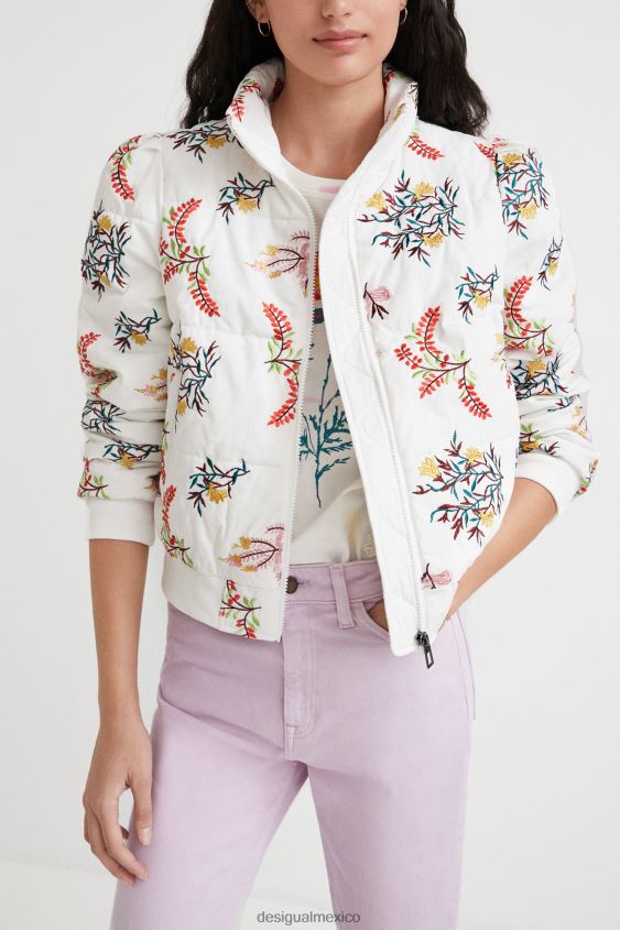 Desigual mujer chaqueta acolchada con flores VZ26R01055 ropa