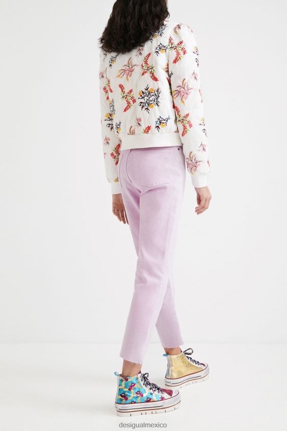 Desigual mujer chaqueta acolchada con flores VZ26R01055 ropa