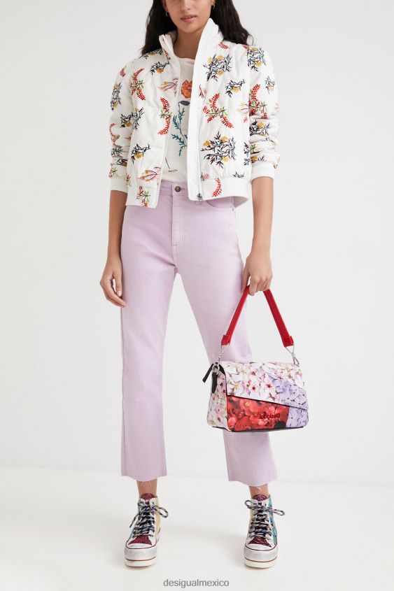Desigual mujer chaqueta acolchada con flores VZ26R01055 ropa