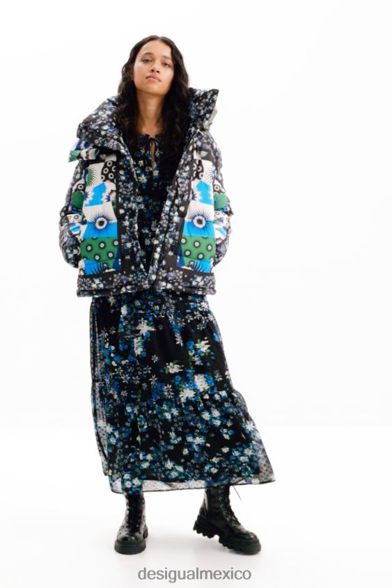 Desigual mujer chaqueta acolchada con patchwork VZ26R0149 ropa