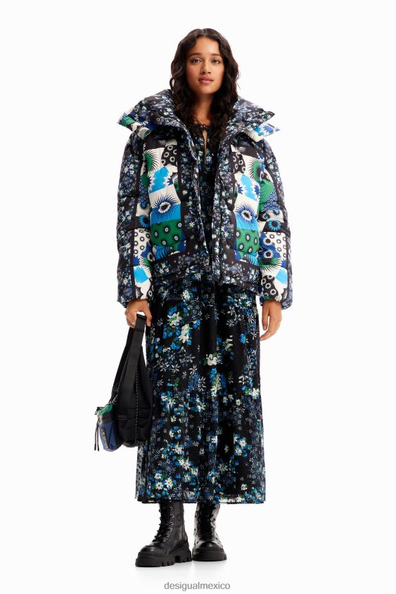 Desigual mujer chaqueta acolchada con patchwork VZ26R0149 ropa