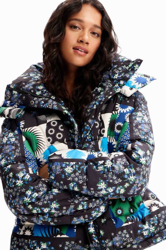Desigual mujer chaqueta acolchada con patchwork VZ26R0149 ropa