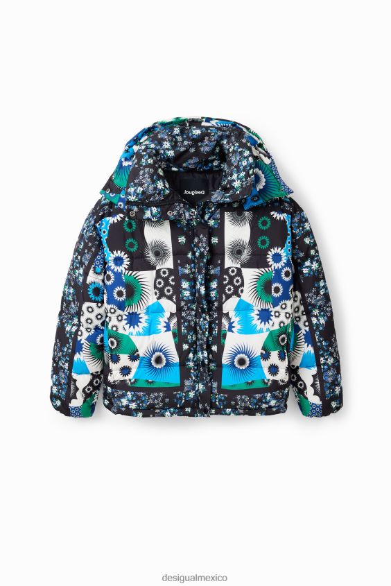 Desigual mujer chaqueta acolchada con patchwork VZ26R0149 ropa