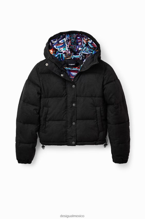 Desigual mujer chaqueta acolchada corta bordada VZ26R0747 ropa