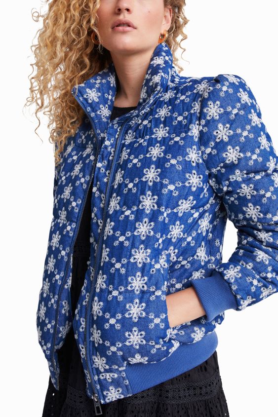 Desigual mujer chaqueta acolchada de encaje VZ26R0512 ropa