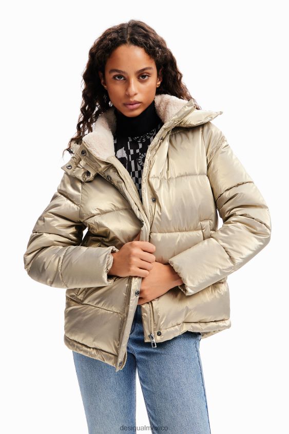 Desigual mujer chaqueta acolchada metalizada VZ26R0213 ropa