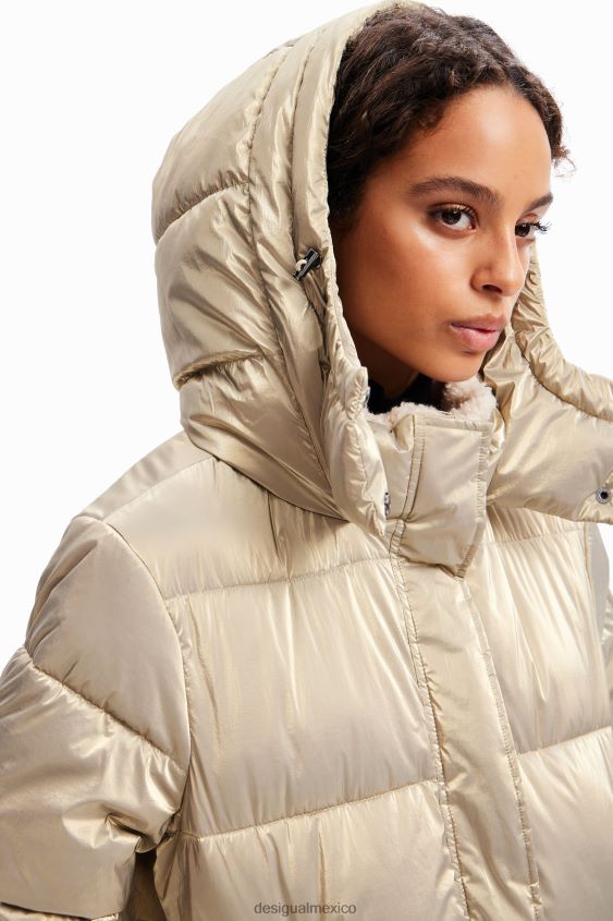 Desigual mujer chaqueta acolchada metalizada VZ26R0213 ropa