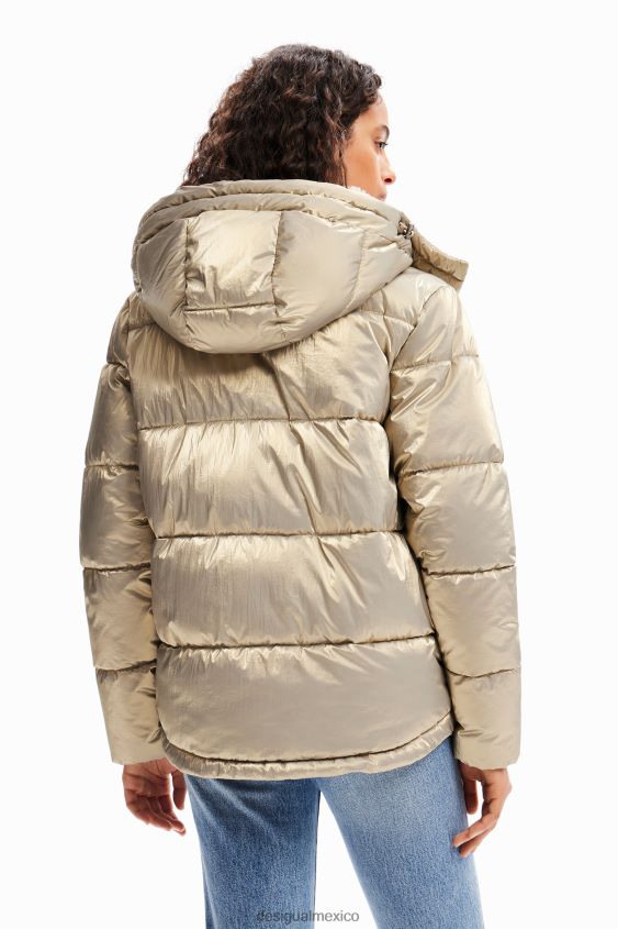 Desigual mujer chaqueta acolchada metalizada VZ26R0213 ropa