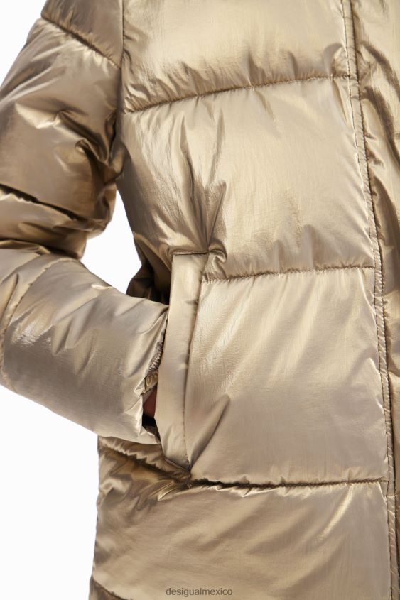 Desigual mujer chaqueta acolchada metalizada VZ26R0213 ropa