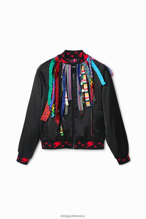 Desigual mujer chaqueta bomber con cinta de johnson hartig VZ26R0819 ropa