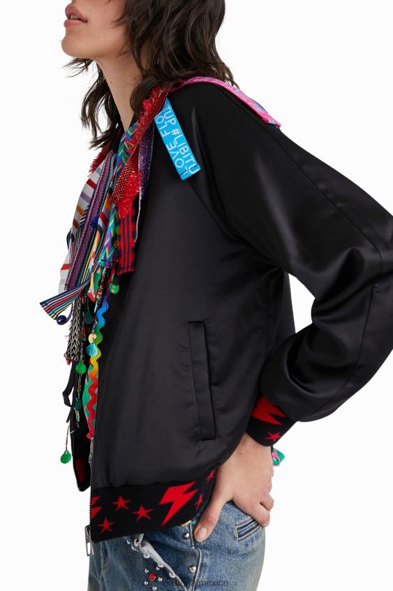 Desigual mujer chaqueta bomber con cinta de johnson hartig VZ26R0819 ropa