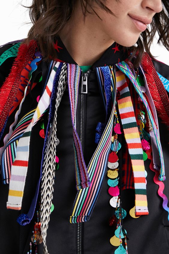 Desigual mujer chaqueta bomber con cinta de johnson hartig VZ26R0819 ropa