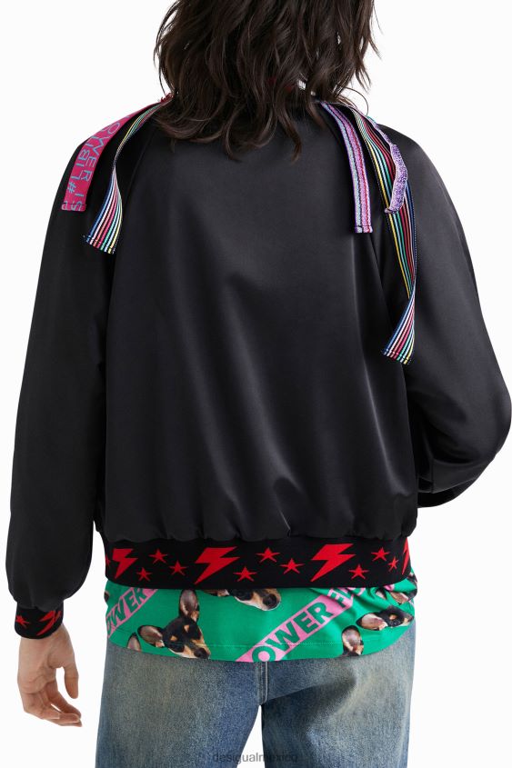 Desigual mujer chaqueta bomber con cinta de johnson hartig VZ26R0819 ropa