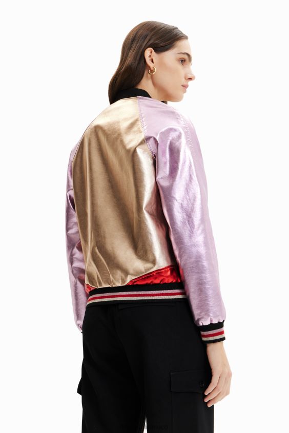 Desigual mujer chaqueta bomber metalizada VZ26R0955 ropa
