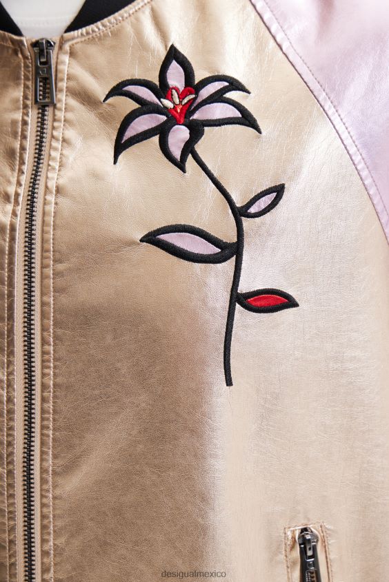 Desigual mujer chaqueta bomber metalizada VZ26R0955 ropa