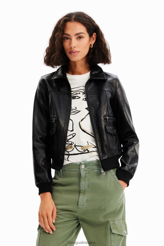 Desigual mujer chaqueta con bolsillos retro VZ26R0510 ropa