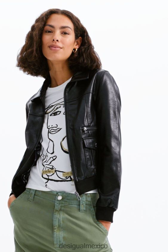 Desigual mujer chaqueta con bolsillos retro VZ26R0510 ropa