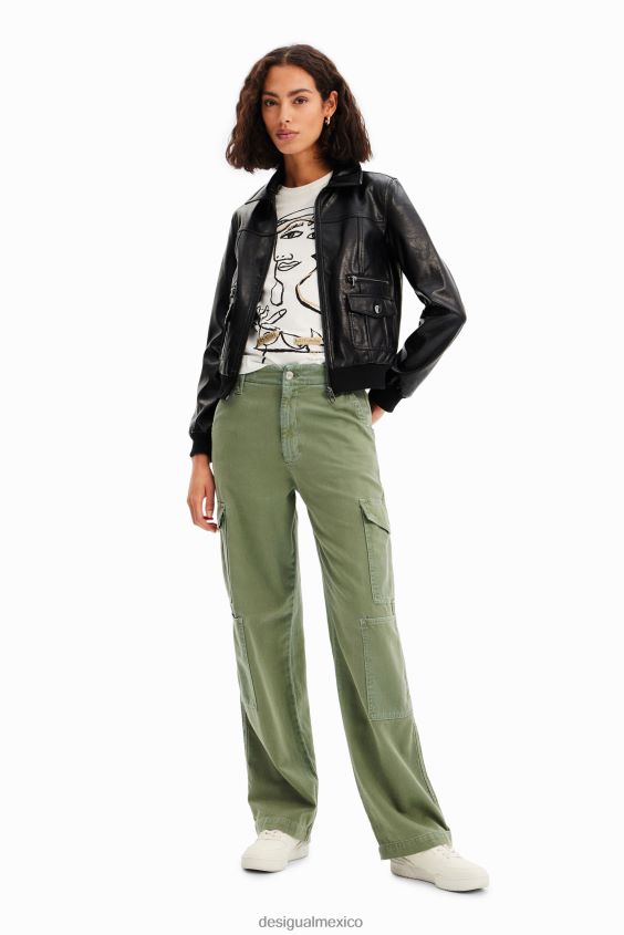 Desigual mujer chaqueta con bolsillos retro VZ26R0510 ropa