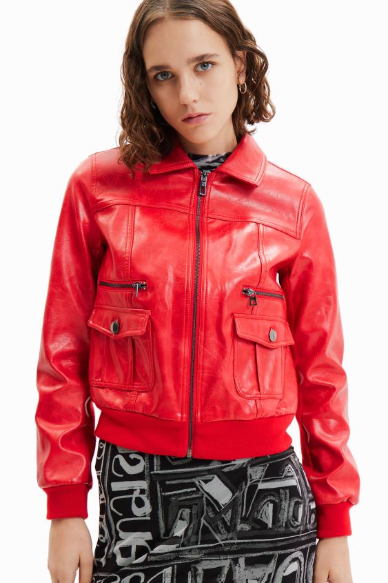 Desigual mujer chaqueta con bolsillos retro VZ26R0607 ropa