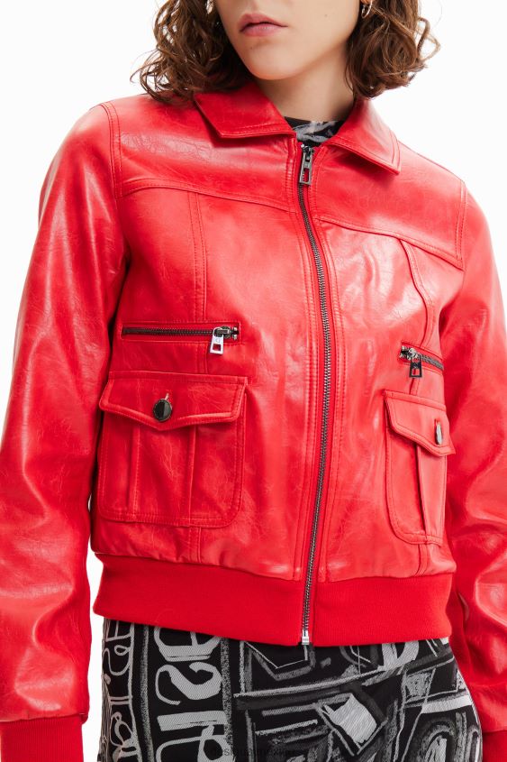 Desigual mujer chaqueta con bolsillos retro VZ26R0607 ropa