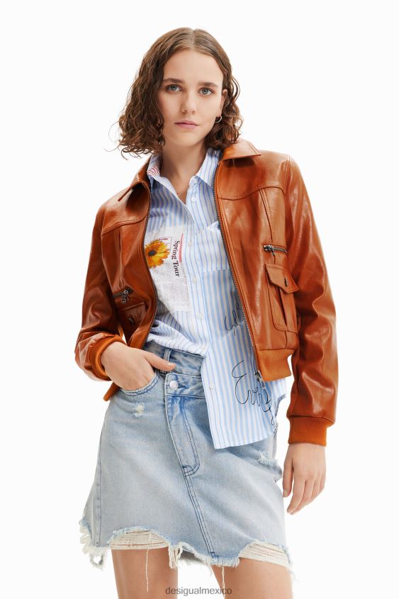 Desigual mujer chaqueta con bolsillos retro VZ26R0762 ropa