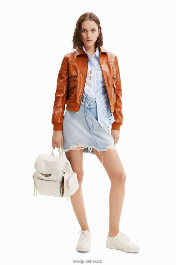 Desigual mujer chaqueta con bolsillos retro VZ26R0762 ropa