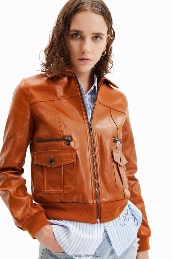 Desigual mujer chaqueta con bolsillos retro VZ26R0762 ropa