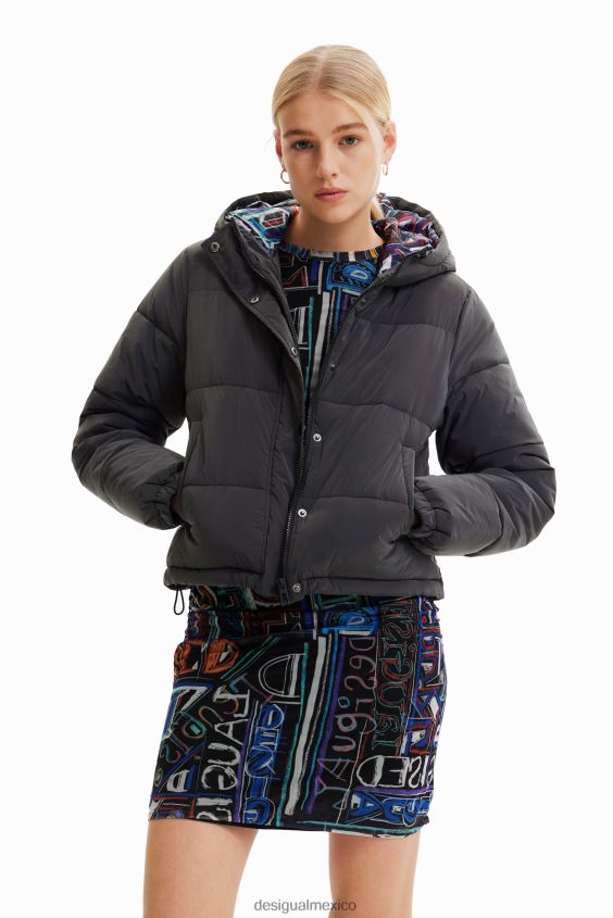Desigual mujer chaqueta corta acolchada iridiscente VZ26R0660 ropa