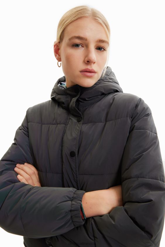 Desigual mujer chaqueta corta acolchada iridiscente VZ26R0660 ropa