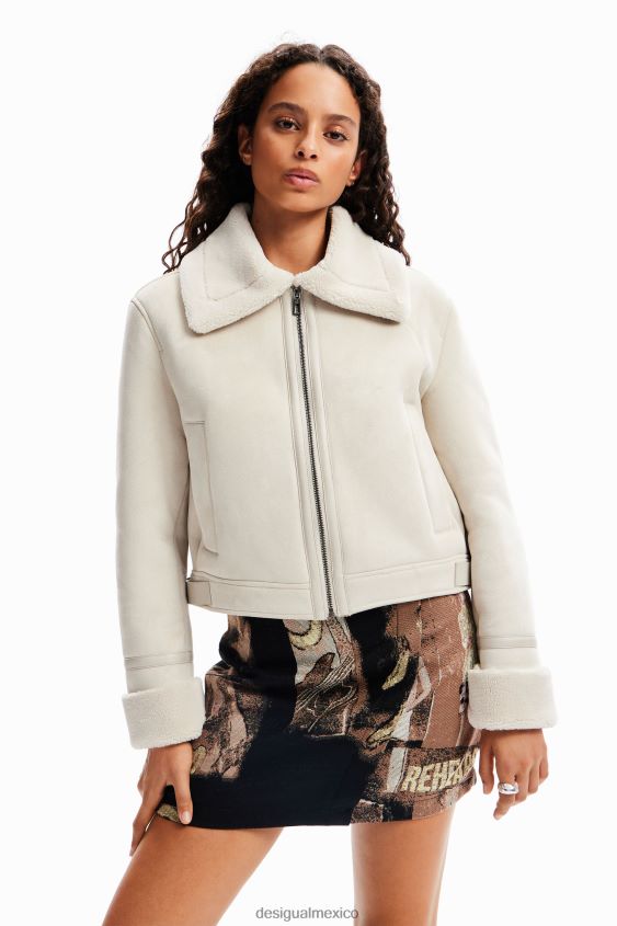 Desigual mujer chaqueta de aviador de doble faz VZ26R0224 ropa
