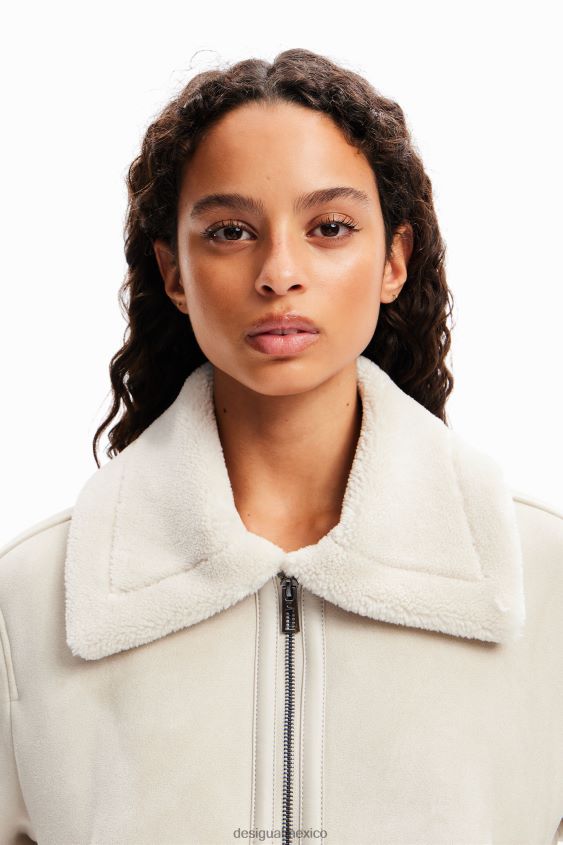 Desigual mujer chaqueta de aviador de doble faz VZ26R0224 ropa