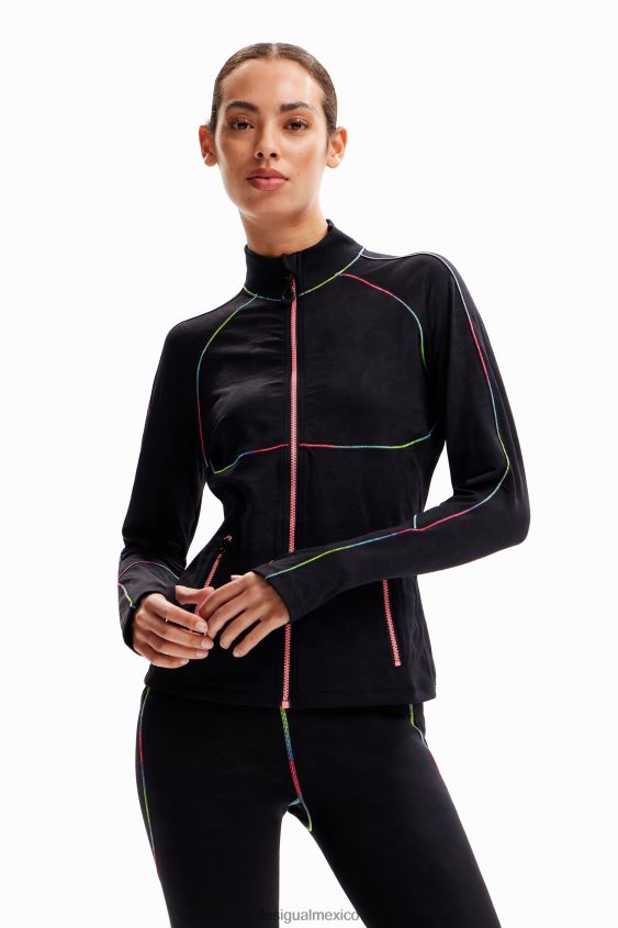 Desigual mujer chaqueta deportiva con costuras VZ26R0277 ropa