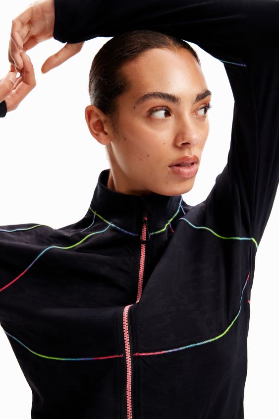 Desigual mujer chaqueta deportiva con costuras VZ26R0277 ropa