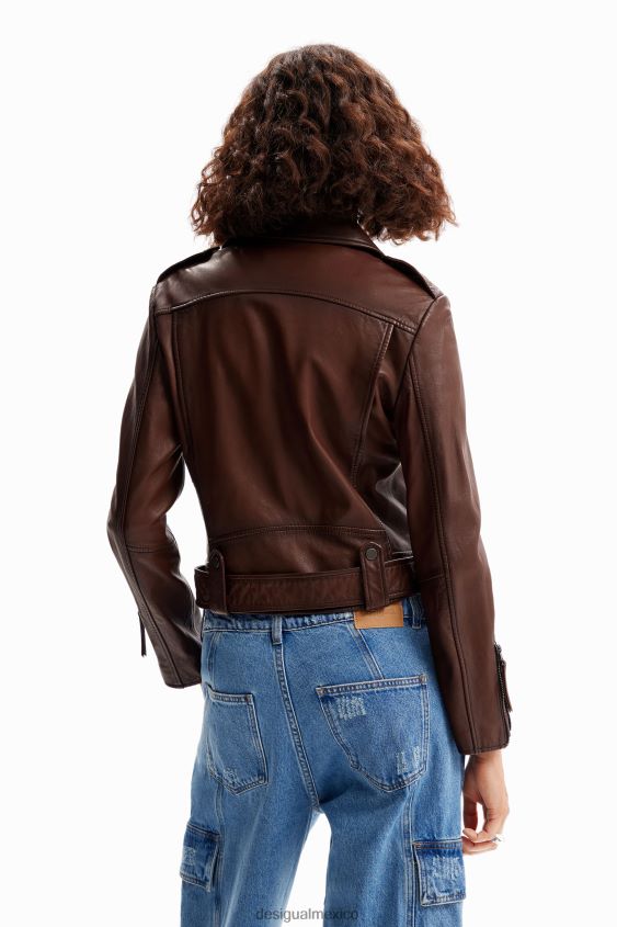 Desigual mujer chaqueta motera con cinturón VZ26R01169 ropa