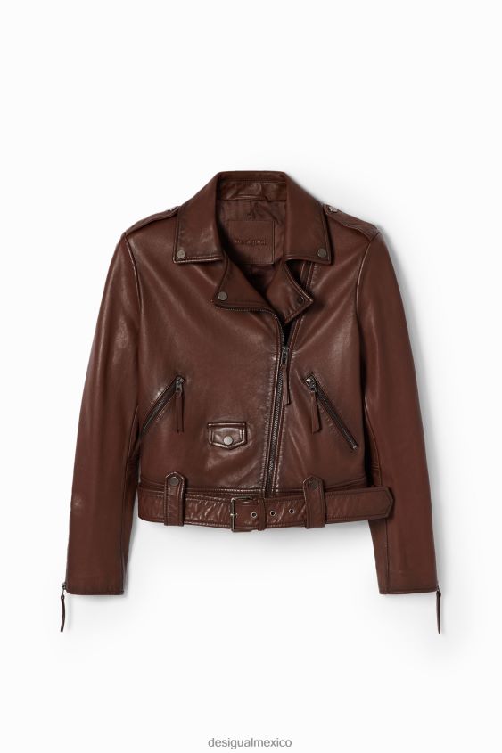 Desigual mujer chaqueta motera con cinturón VZ26R01169 ropa